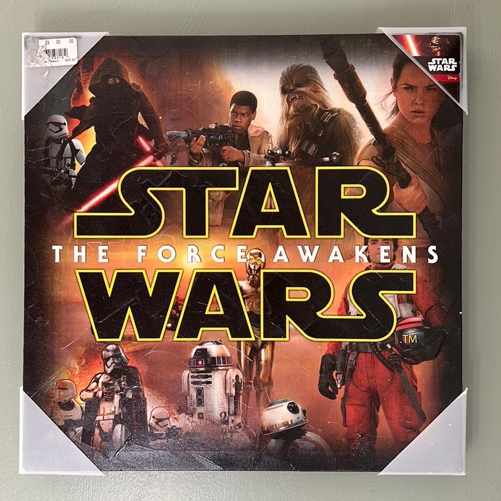 Star Wars The Force Awakens canvas print new 16x16 new see pics for any flaws